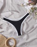 Color Block Low Rise Bikini Bottoms for Women
