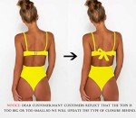Chyrii Women's Plunging Cut-Out Yellow Monokini