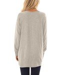 GOUCEHN Womens Long Sleeve Shirts Fall Winter Casual Fashion Blouse Tunic Tops for Leggings with Pockets(Beige, Small)
