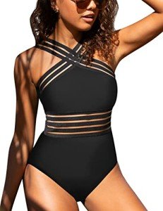 Mycoco Women's High Neck One Piece Monokini