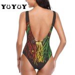 Rasta Lion High Leg Women's One-Piece Swimsuit