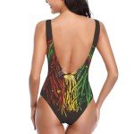 Rasta Lion High Leg Women's One-Piece Swimsuit