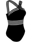 Mycoco Women's High Neck One Piece Monokini