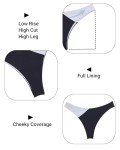 Zmart Women’s High Leg Cheeky Bikini Bottoms