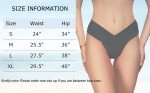 AFOLIRY Women's V Cut Cheeky Bikini Bottoms - Black