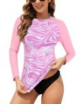 Plus Size Long Sleeve Swim Top for Women