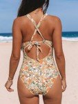 CUPSHE Women's Deep V One Piece Swimsuit - Floral