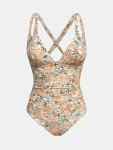 CUPSHE Women's Deep V One Piece Swimsuit - Floral