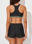 Athletic 3-Piece Tummy Control Tankini Set - Green