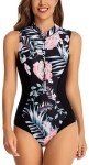 Women's Sleeveless Printed Surfing Wetsuit with Zipper