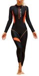 Long Sleeve Women's Rashguard Swimsuit with Zip