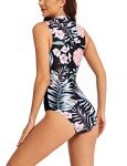 Women's Sleeveless Printed Surfing Wetsuit with Zipper