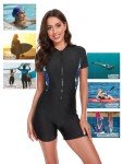 Black One-Piece Swimsuit for Women