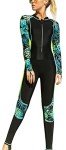 FEOYA Women's Quick Dry Long Sleeve Swimsuit