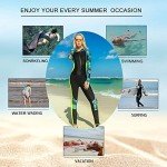FEOYA Women's Quick Dry Long Sleeve Swimsuit