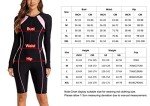 FEOYA Women's Long Sleeve Surfing Swimsuit