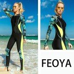 FEOYA Women's Quick Dry Long Sleeve Swimsuit