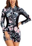 Boho UPF 50+ Floral Long Sleeve Swimsuit