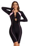 FEOYA Women's Long Sleeve Surfing Swimsuit