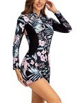 Boho UPF 50+ Floral Long Sleeve Swimsuit