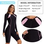FEOYA Women's Long Sleeve Surfing Swimsuit