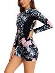 Boho UPF 50+ Floral Long Sleeve Swimsuit