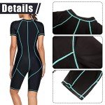 FEOYA Women's Printed Short Sleeve Swim Shirt