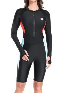 AXESEA Women’s Long Sleeve Rash Guard Wetsuit