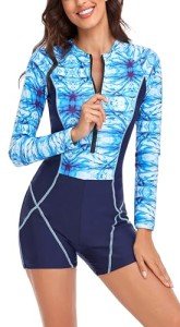 FEOYA Women's Long Sleeve UPF 50+ Swimsuit
