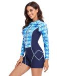 FEOYA Women's Long Sleeve UPF 50+ Swimsuit