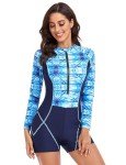 FEOYA Women's Long Sleeve UPF 50+ Swimsuit