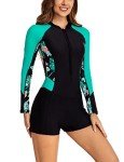 Women's Long Sleeve Boyleg Rashguard Swimsuit