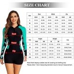 Women's Long Sleeve Boyleg Rashguard Swimsuit