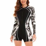 NESY Women's Long Sleeve Rash Guard Swimsuit