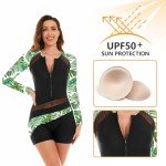 Women's Long Sleeve Rash Guard One Piece Swimsuit