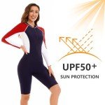 Women's Long Sleeve UPF 50+ One Piece Swimsuit