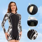 NESY Women's Long Sleeve Rash Guard Swimsuit