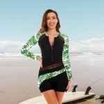 Women's Long Sleeve Rash Guard One Piece Swimsuit