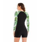 Women's Long Sleeve Rash Guard One Piece Swimsuit