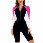 Women's Long Sleeve One Piece Swimsuit - UPF 50+
