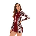 Women's Long Sleeve Rash Guard One Piece Swimsuit