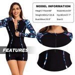 Long Sleeve Zip Up Women's Swimsuit - UV Protection