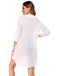 Ekouaer Women's 3/4 Sleeve Beach Cover-Up Shirt