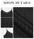 Bellcoco Women's Crochet Beach Cover-Up Dress - Black