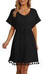 Yincro Women's V-Neck Swim Cover-Up Dress