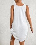 Bsubseach Women's Sleeveless Beach Coverup Dress – White