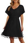 Yincro Women's V-Neck Swim Cover-Up Dress