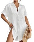 Bsubseach Women's Button Down Beach Coverup Shirt