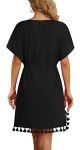 Yincro Women's V-Neck Swim Cover-Up Dress
