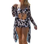 3-Piece Women's Sexy Bikini Swimsuit Set